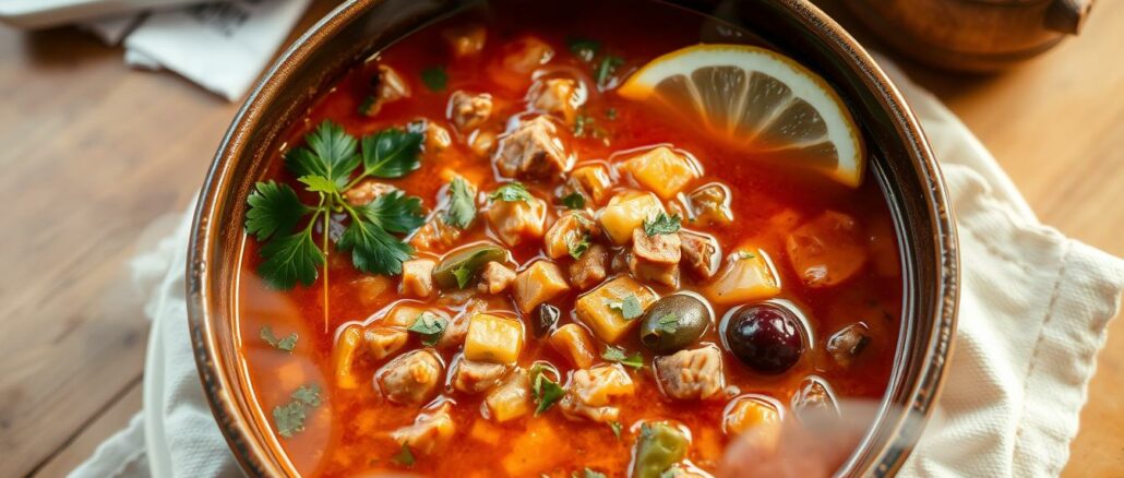 Soljanka (Suppe mit saurer Basis)
