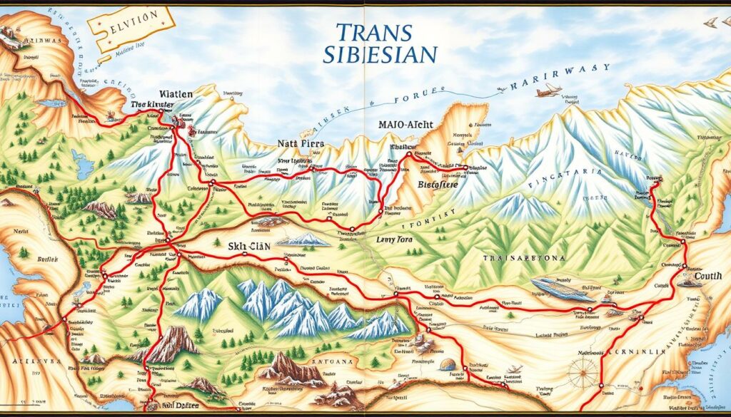 Transsibirische Eisenbahn Routen